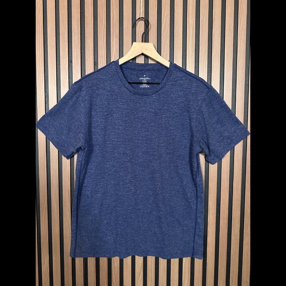Fabletics T Shirt Large Mens Blue Short Sleeve Athletic Row Tee - Picture 1 of 8